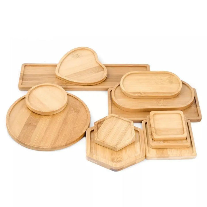 Organic Bamboo Planter Saucer Trays - Stem & Sill