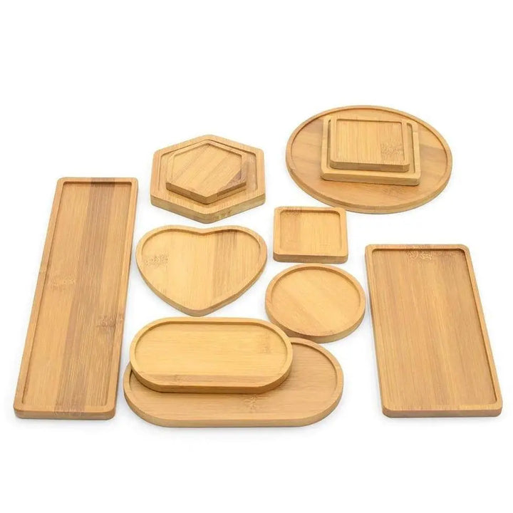 Organic Bamboo Planter Saucer Trays - Stem & Sill