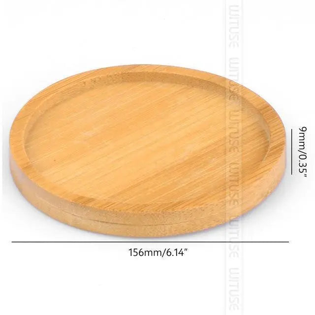 Organic Bamboo Planter Saucer Trays - Stem & Sill