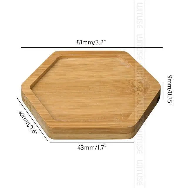 Organic Bamboo Planter Saucer Trays - Stem & Sill