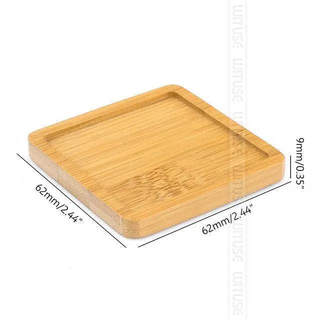 Organic Bamboo Planter Saucer Trays - Stem & Sill