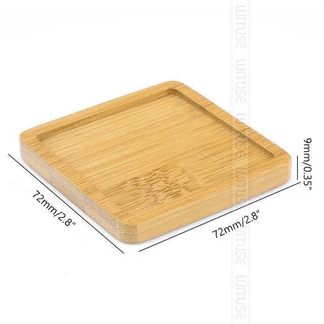 Organic Bamboo Planter Saucer Trays - Stem & Sill