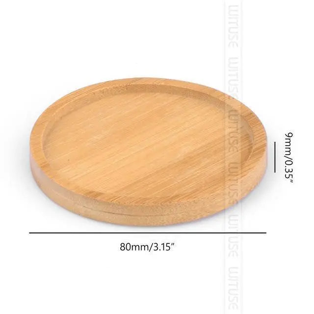 Organic Bamboo Planter Saucer Trays - Stem & Sill