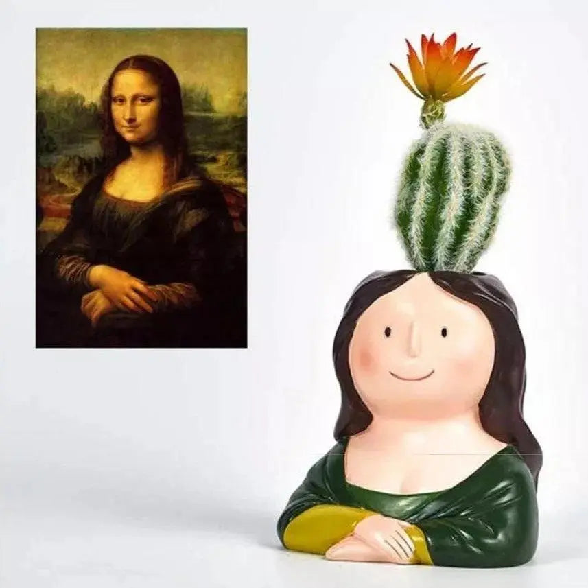 Succulent Planters of Celebrity da Vinci's Mona Lisa - Stem & Sill