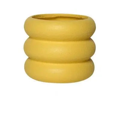  Round Rolls Ceramic Plant Planter White / Small-White / Medium-White / Large-Yellow / Small-Yellow / Medium-Yellow / Large-ForestGreen / Small-ForestGreen / Medium-ForestGreen / Large-SteelBlue / Small - Stem & Sill