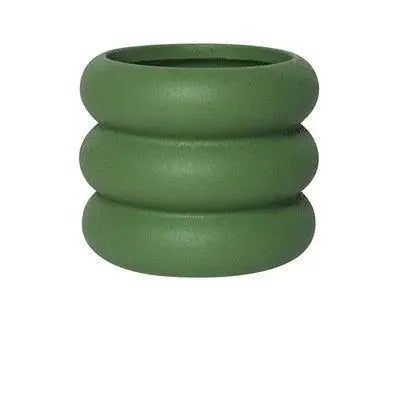  Round Rolls Ceramic Plant Planter White / Small-White / Medium-White / Large-Yellow / Small-Yellow / Medium-Yellow / Large-ForestGreen / Small-ForestGreen / Medium-ForestGreen / Large-SteelBlue / Small - Stem & Sill