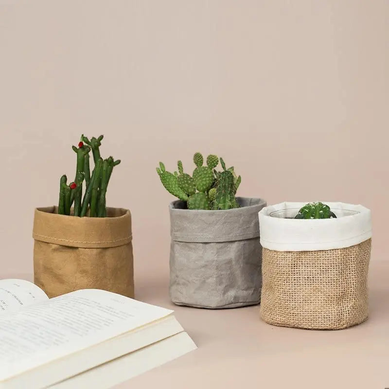 Rustic Fabric Planter Basket - Stem & Sill