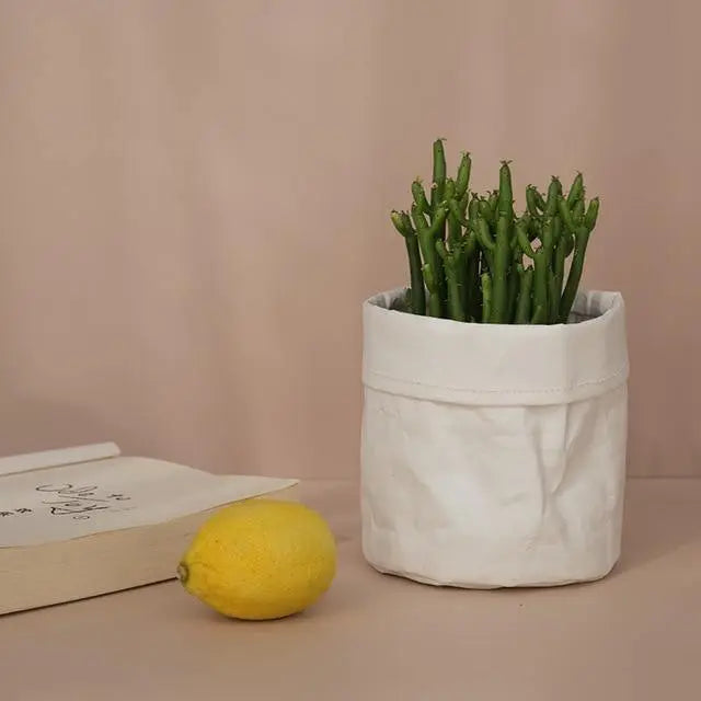 Rustic Fabric Planter Basket - Stem & Sill