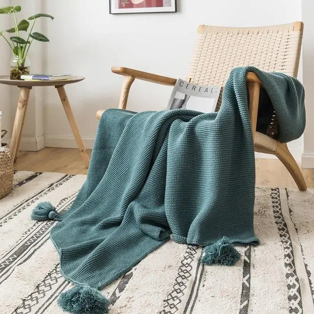 Tabitha Knitted Throw Blankets - Stem & Sill