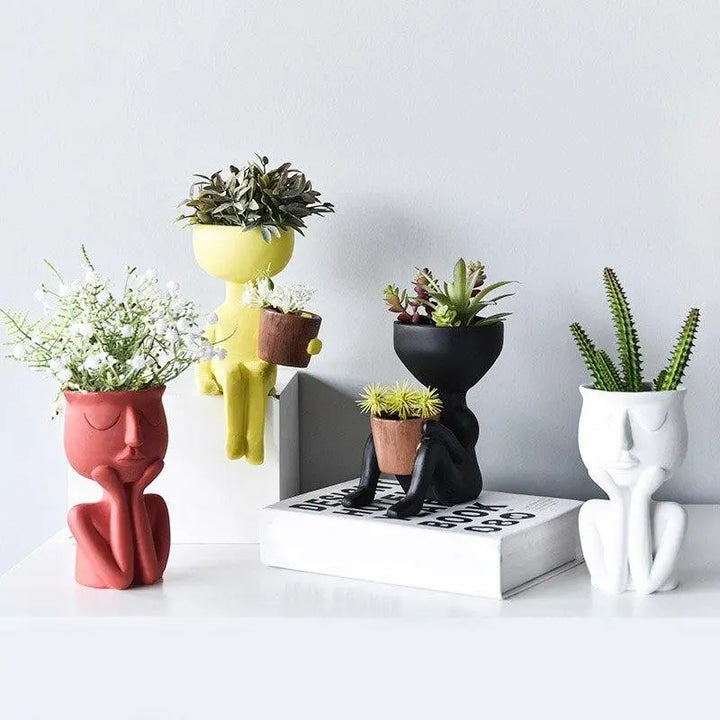 Thinking Face Ceramic Planter - Stem & Sill