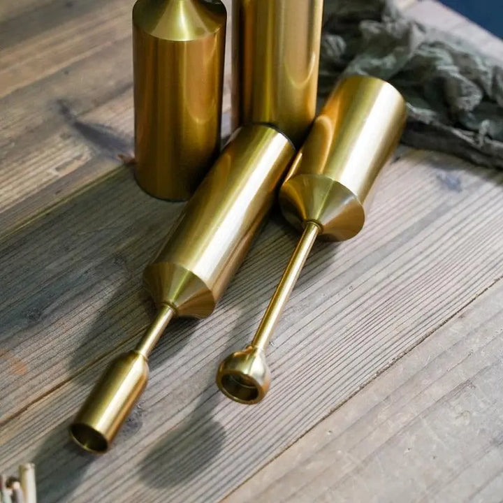 Trendy Gold Pillar Candle Holders - Stem & Sill