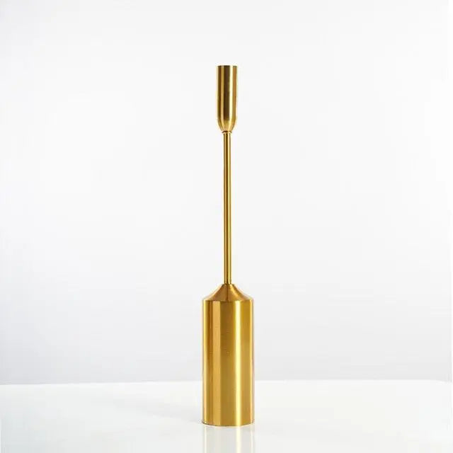 Trendy Gold Pillar Candle Holders - Stem & Sill