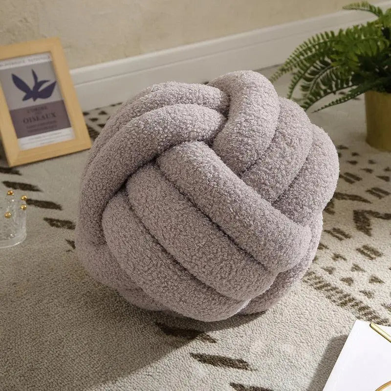 Triple Knot Cotton Fleece Pillow - Stem & Sill