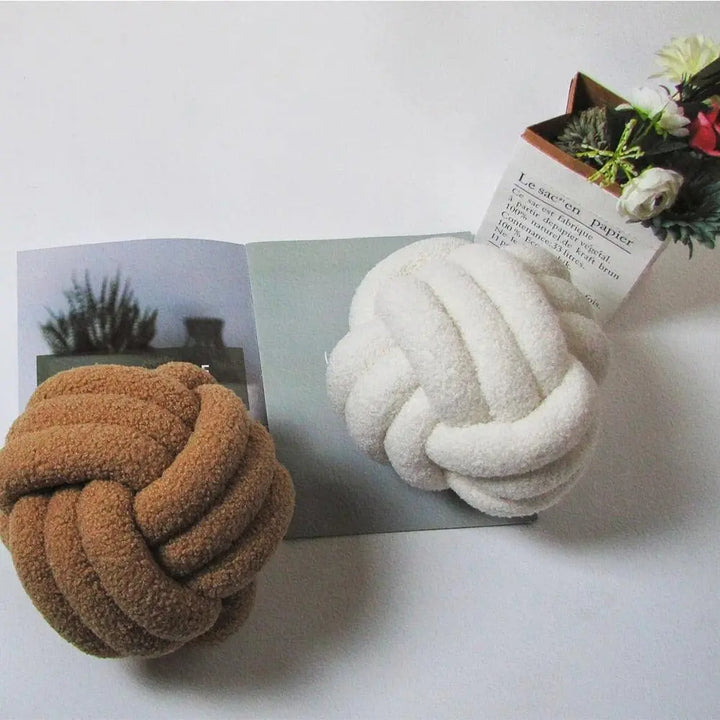 Triple Knot Cotton Fleece Pillow - Stem & Sill