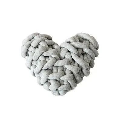 Valentine Heart Chunky Knot Throw Pillow Cushion - Stem & Sill