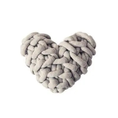 Valentine Heart Chunky Knot Throw Pillow Cushion - Stem & Sill