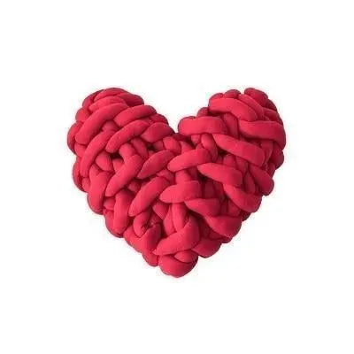 Valentine Heart Chunky Knot Throw Pillow Cushion - Stem & Sill