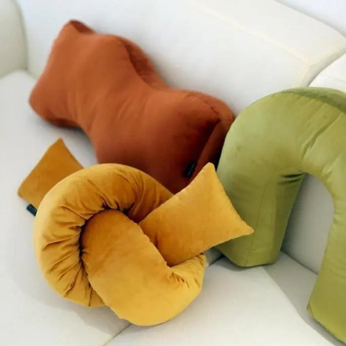 Velvety Retro Shapes Pillow - Stem & Sill