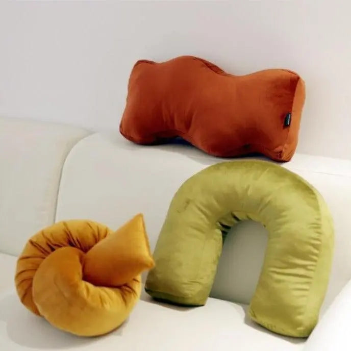 Velvety Retro Shapes Pillow - Stem & Sill