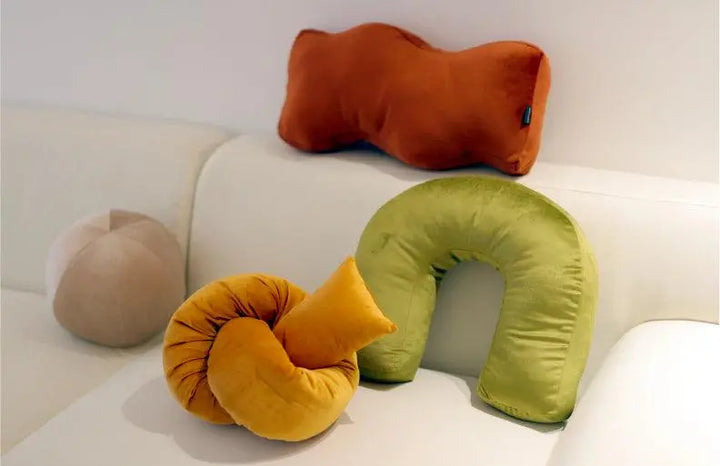 Velvety Retro Shapes Pillow - Stem & Sill