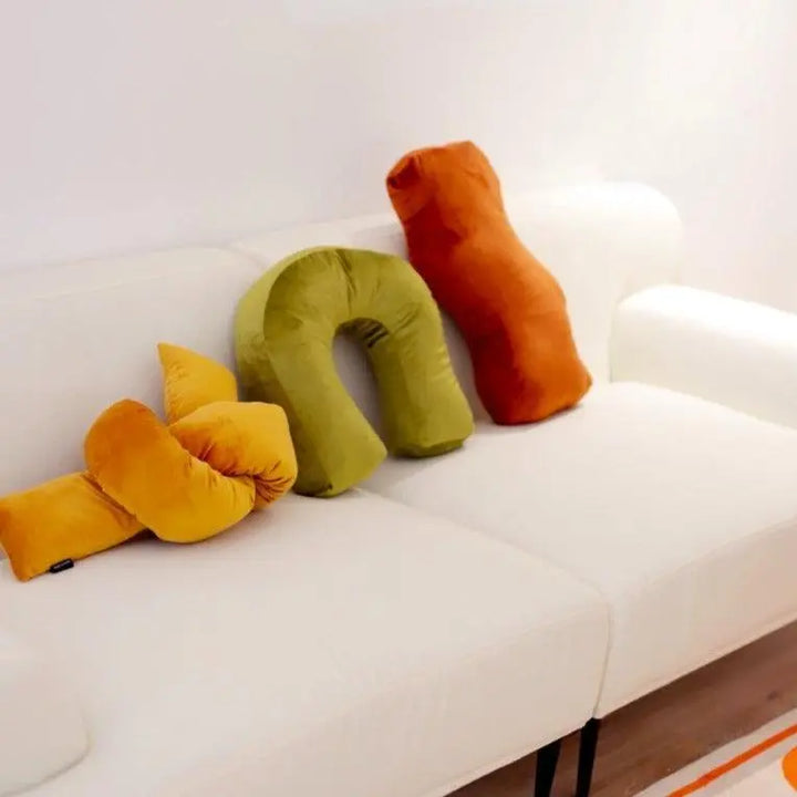 Velvety Retro Shapes Pillow - Stem & Sill