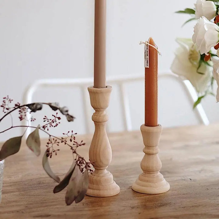 Wooden Taper Candle Holders - Stem & Sill