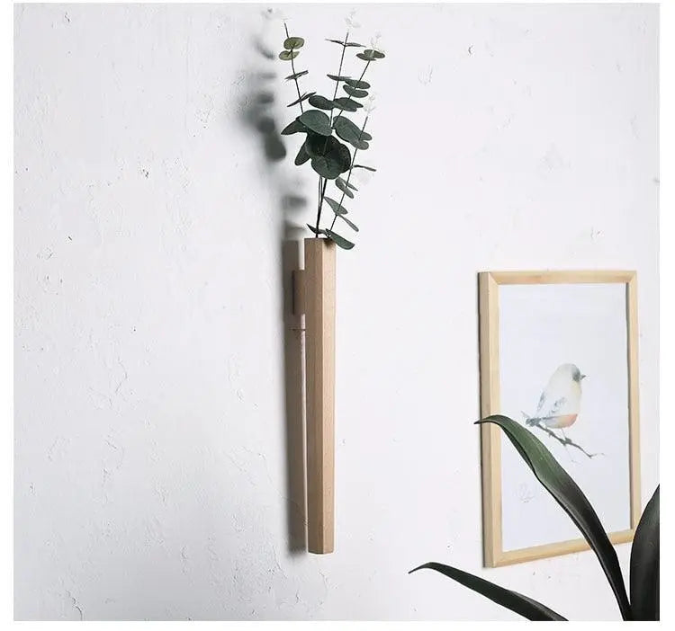 Wooden Wall Spear Vase - Stem & Sill