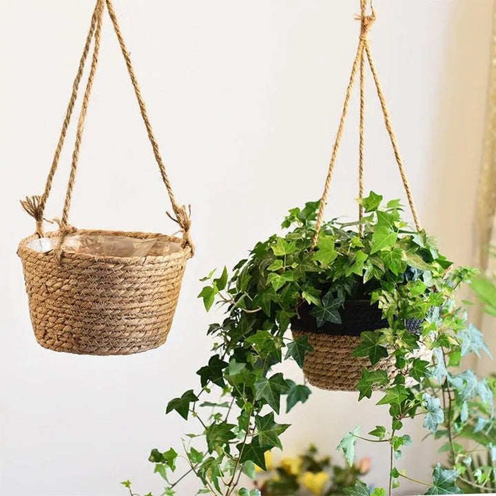 Woven Jute Rope Hanging Planter Basket - Stem & Sill