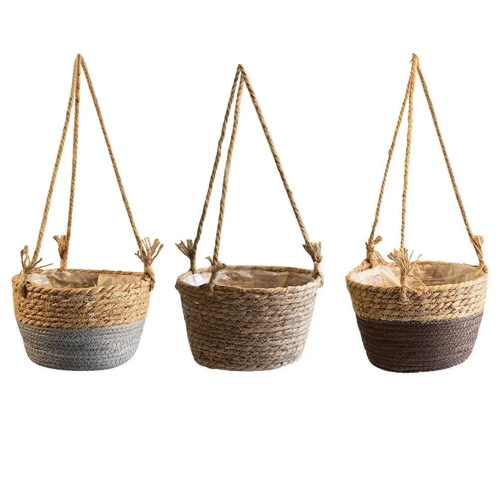 Woven Jute Rope Hanging Planter Basket - Stem & Sill