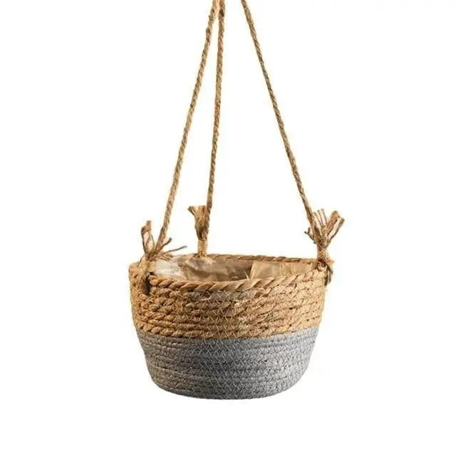 Woven Jute Rope Hanging Planter Basket - Stem & Sill