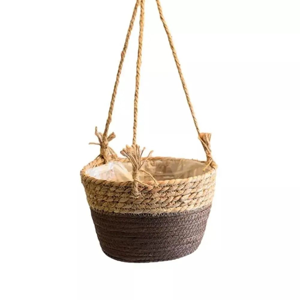 Woven Jute Rope Hanging Planter Basket - Stem & Sill