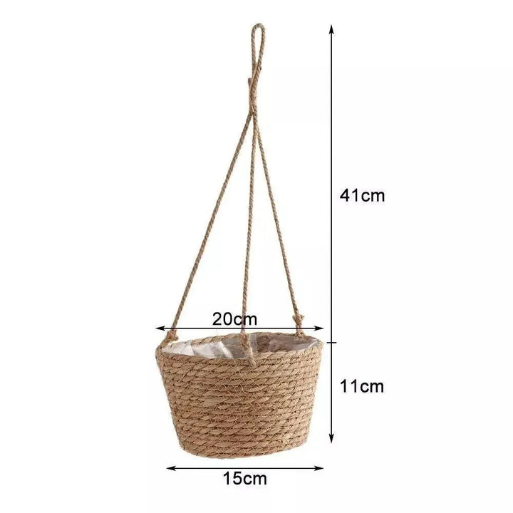 Woven Jute Rope Hanging Planter Basket - Stem & Sill