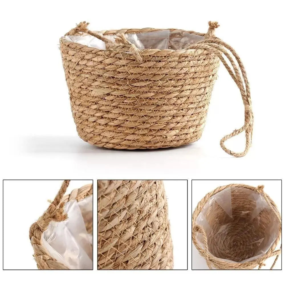 Woven Jute Rope Hanging Planter Basket - Stem & Sill