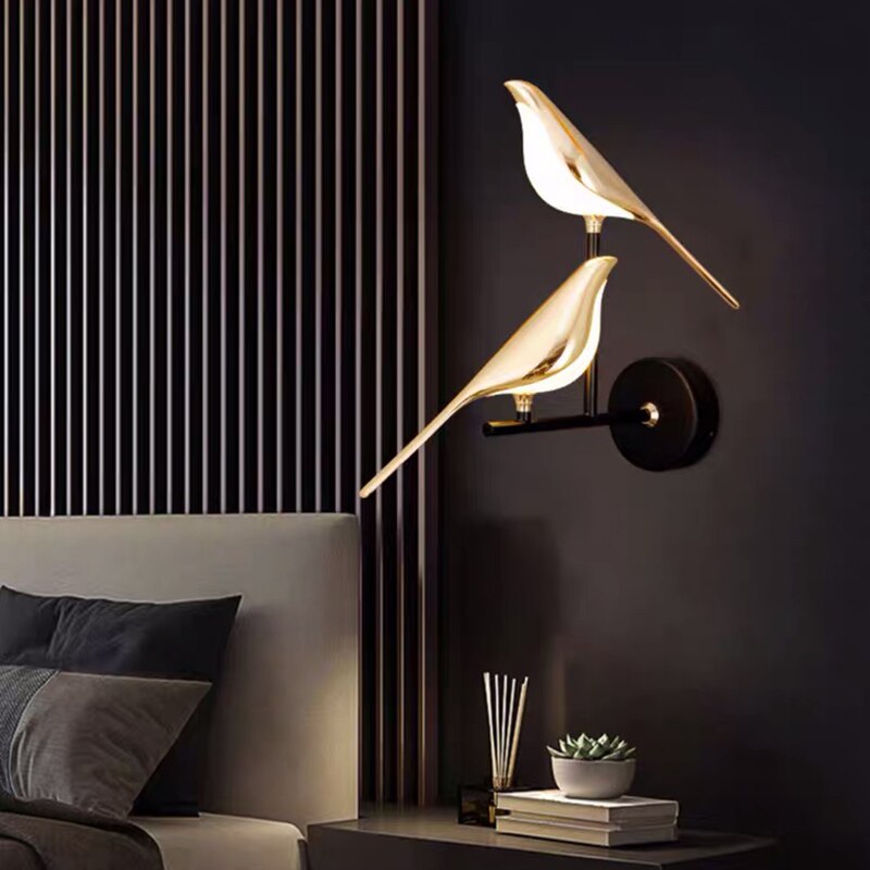  Chirpy LED Bird Wall Lamp Solo Bird wall lamp-Double Bird wall lamps - Stem & Sill