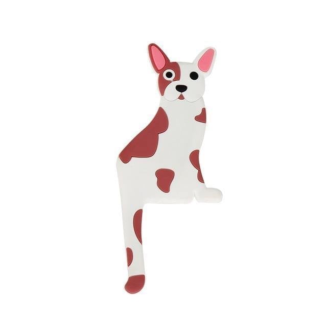  Flexible Adhesive Animal Wall Hooks Grey White Dog-Black Spotted Dog-Brown Dog-Red Spotted Dog-Dalmation-Alaskan Malamute-Grey White Cat-White Cat-Black White Cat-Bird - Stem & Sill