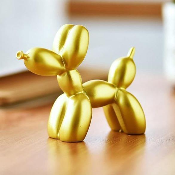 Balloon Dog Statue Figurine Gold - Stem & Sill