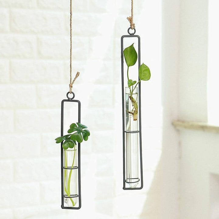  Hanging Metal Propagation Terrarium Vases Small-Medium-Large-Set of 3 - Stem & Sill