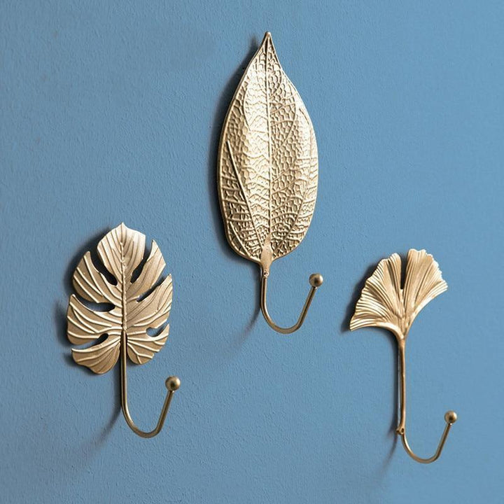  Nature's Leaves Metal Wall Hooks Gold / Willow-Gold / Magnolia-Gold / Alder-Gold / Ginkgo-Gold / Palm-Gold / Saratoga-PowderBlue / Willow-PowderBlue / Magnolia-PowderBlue / Alder-PowderBlue / Ginkgo - Stem & Sill