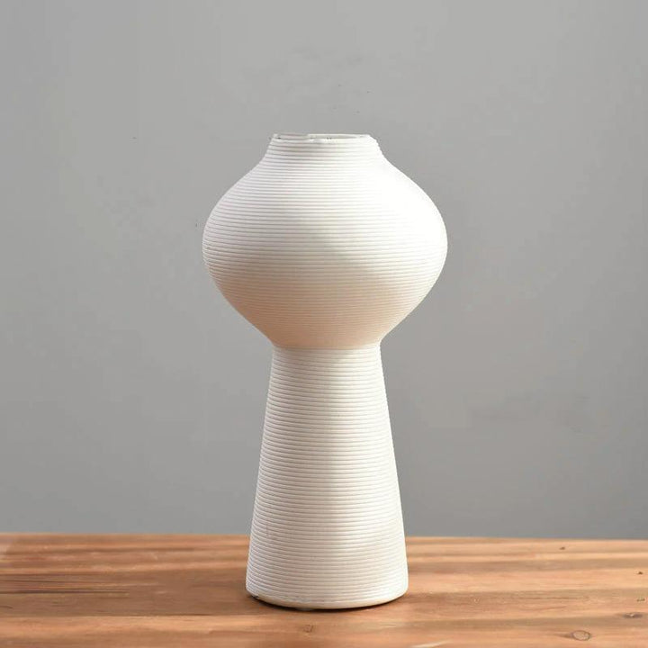 Simplicity White Ceramic Vase Stem & Sill