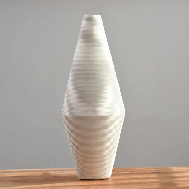 Simplicity White Ceramic Vase Stem & Sill