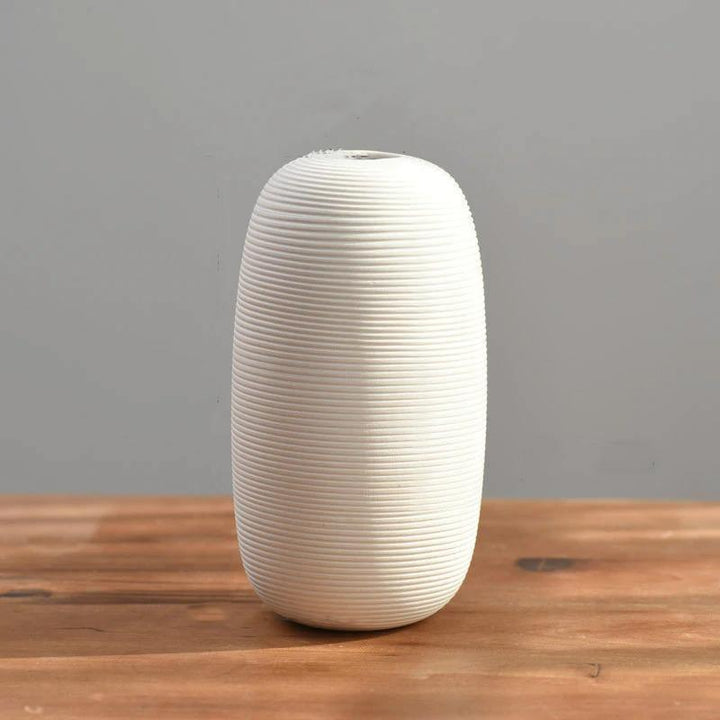 Simplicity White Ceramic Vase Stem & Sill